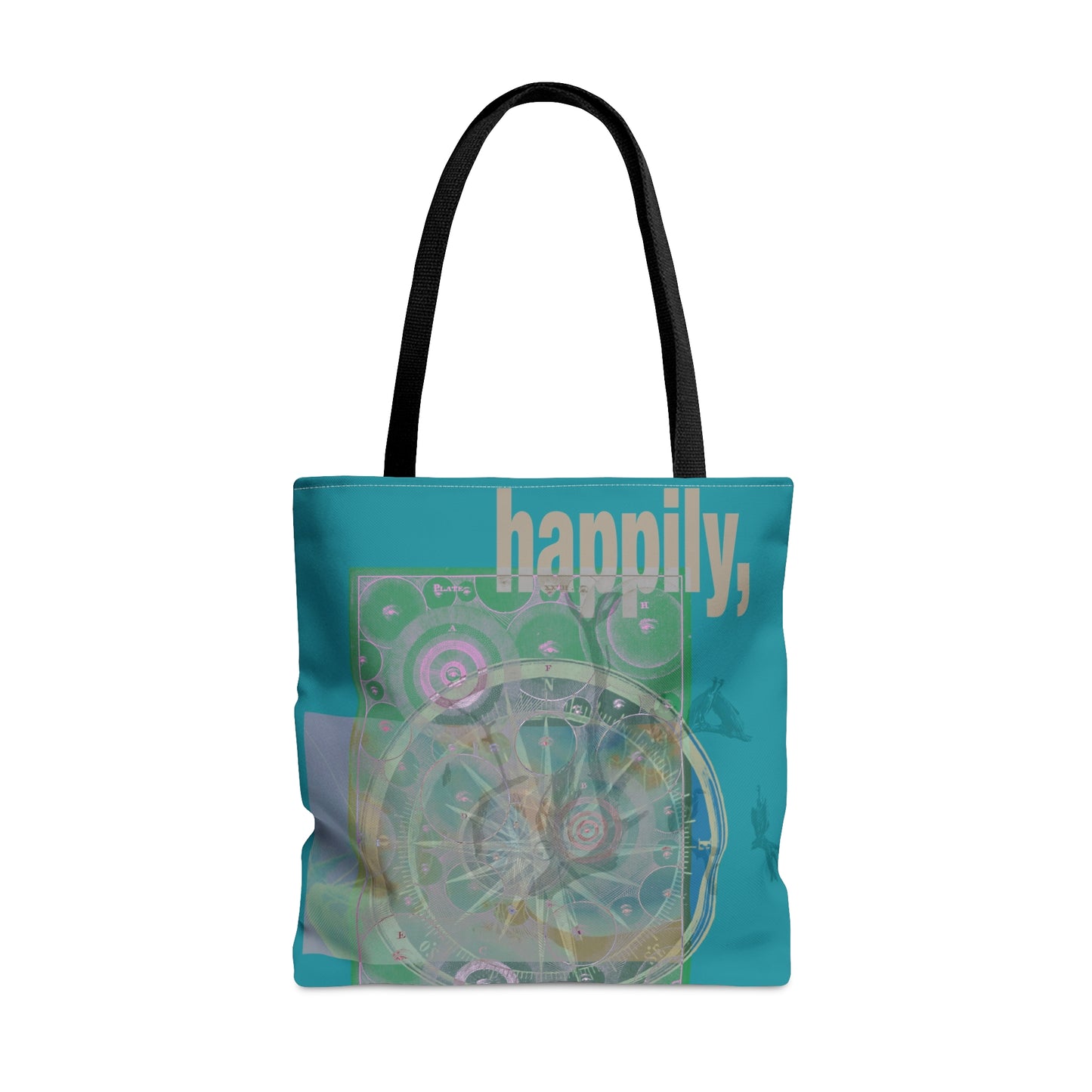 Large Tote Bag - Happily + Thankfully