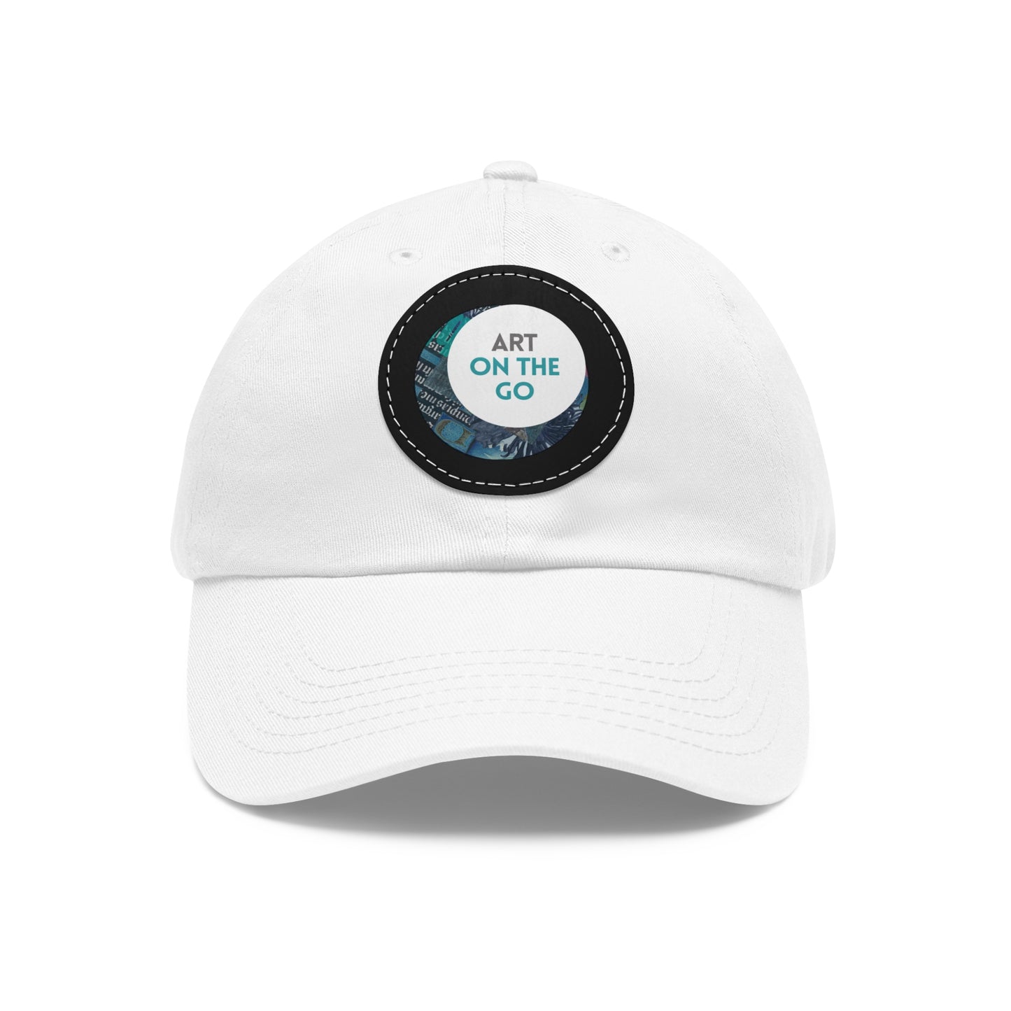 Dad Hat with Leather Patch (Round)