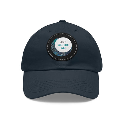 Dad Hat with Leather Patch (Round)