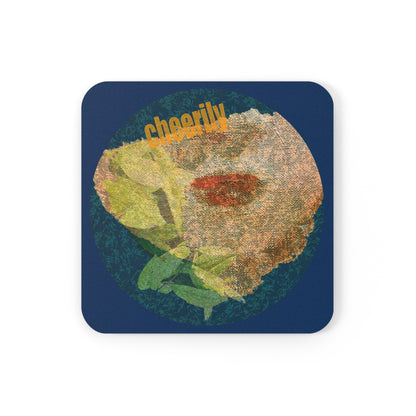 Cork Back Coaster - Cheerily