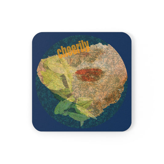 Cork Back Coaster - Cheerily