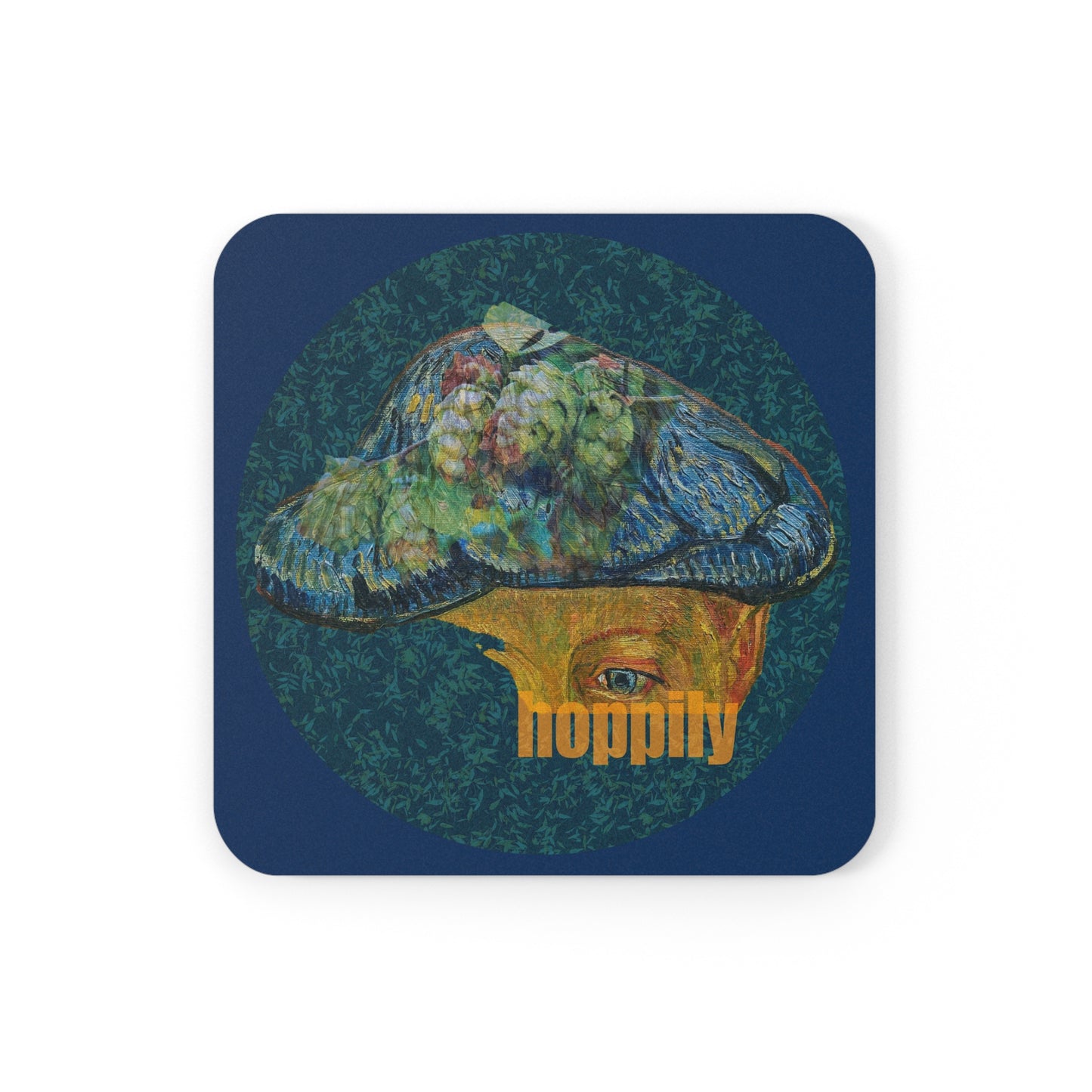 Cork Back Coaster - Hoppily