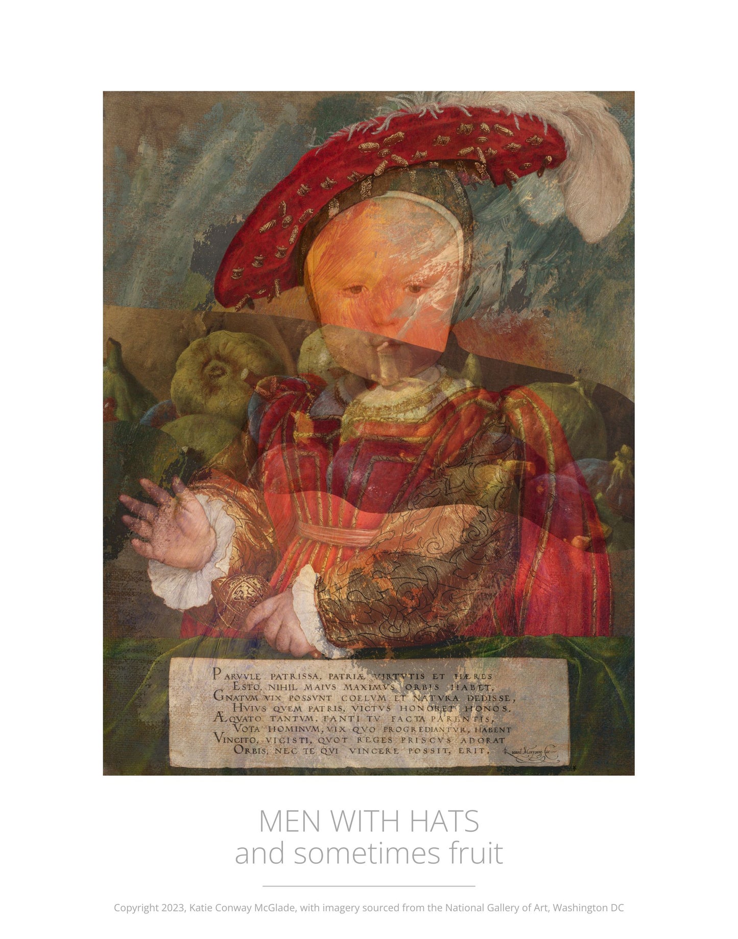 Someone Loses His Silver Spoon ~ from the "Men with Hats (and sometimes fruit)" poster series