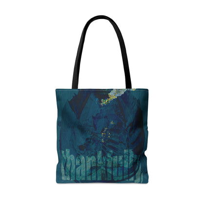 Large Tote Bag - Happily + Thankfully