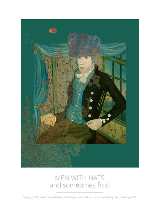 Nothing to See Here ~ from the "Men with Hats (and sometimes fruit)" poster series