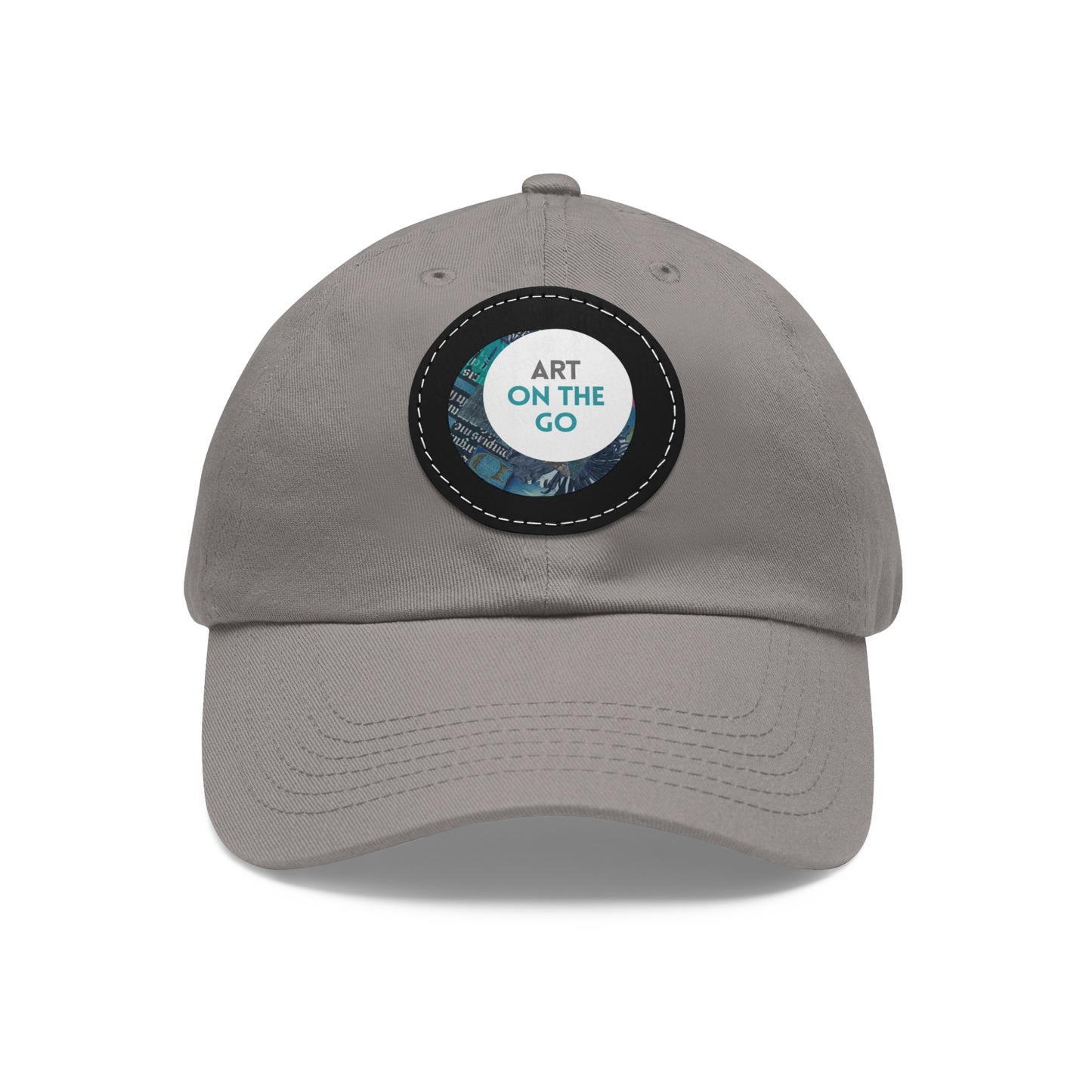 Dad Hat with Leather Patch (Round)