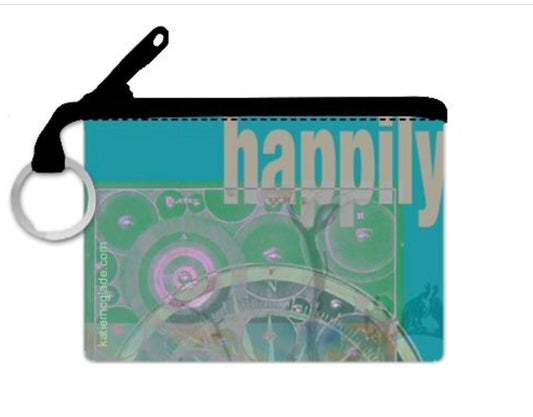 Card Wallet with Key Ring - Happily