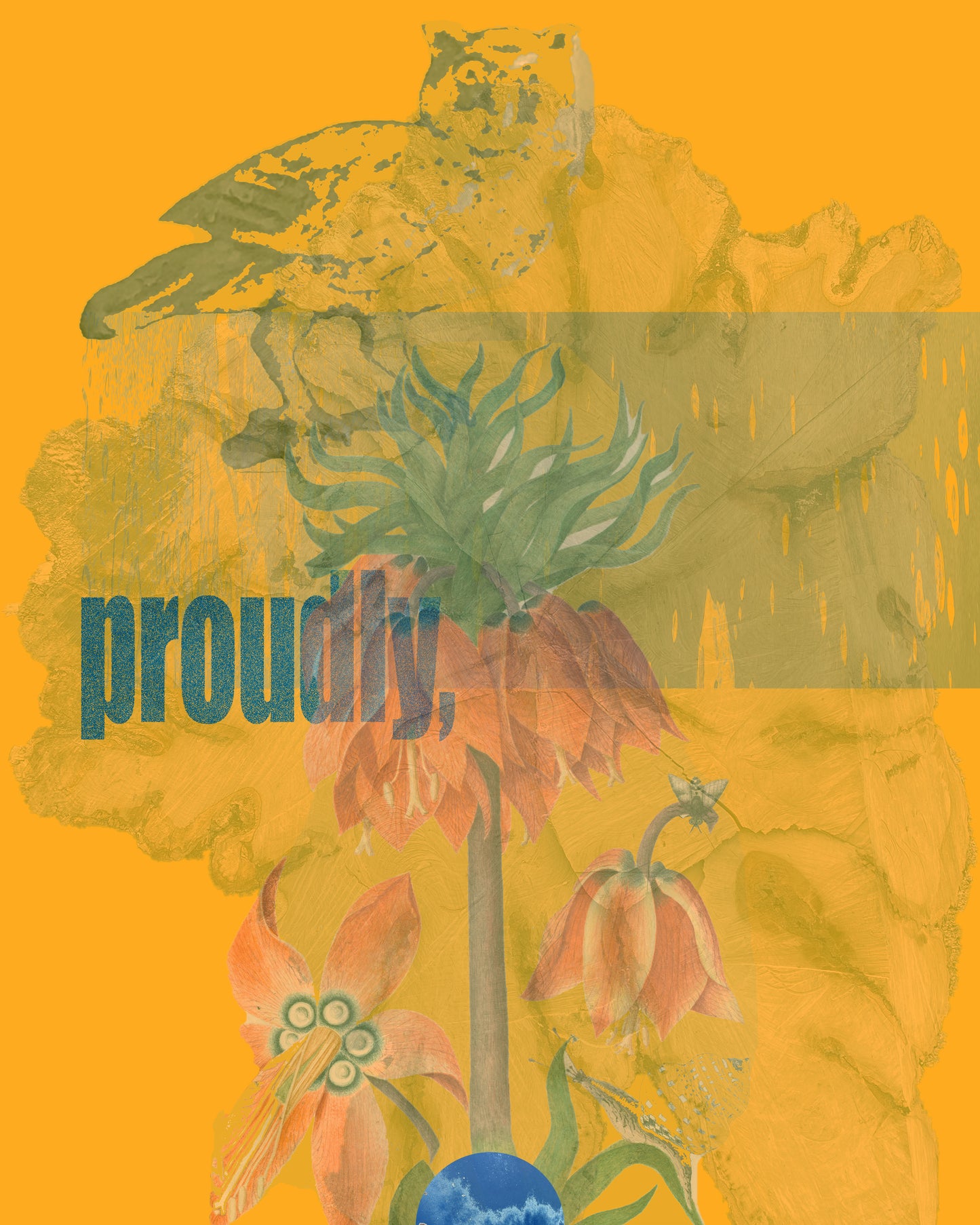 Proudly, a greeting card (5x7in)